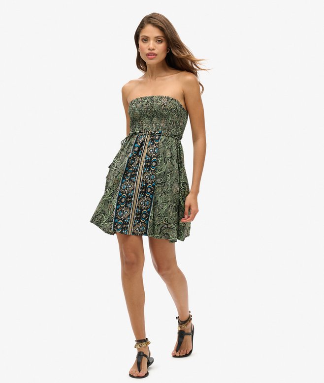Paisley Print Bandeau Dress