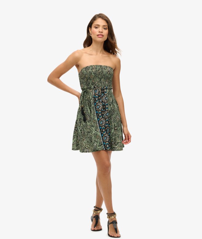 Paisley Print Bandeau Dress