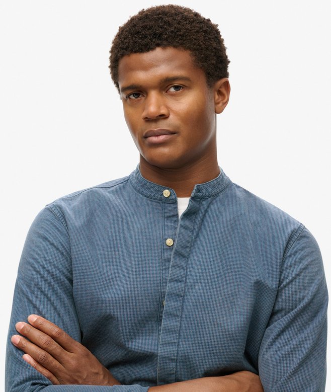 The Merchant Store - Indigo Henley Shirt