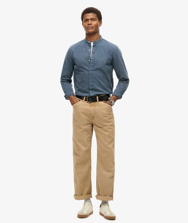 The Merchant Store - Indigo Henley Shirt