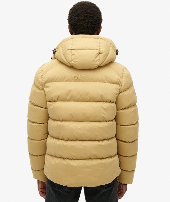 Hooded Microfibre Sport Puffer Jacket