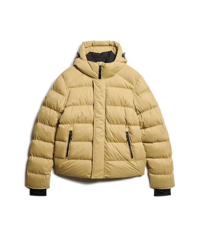 Hooded Microfibre Sport Puffer Jacket