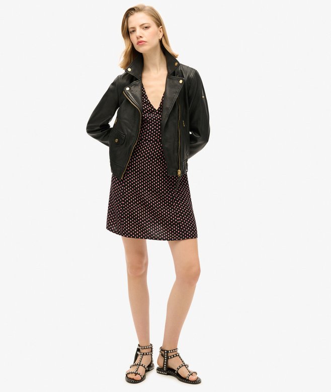 Printed Short Sleeve Mini Tea Dress