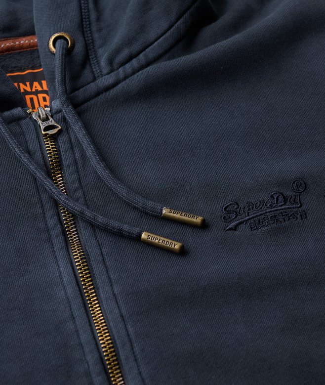 Essential Logo Washed Zip Hoodie