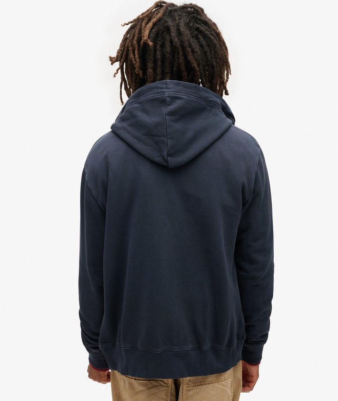 Essential Logo Washed Zip Hoodie