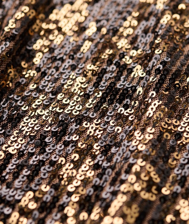 Cowl Halter Neck Sequin Top