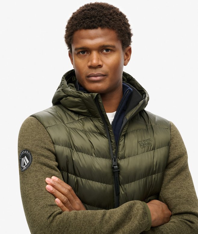Hooded Knit Storm Hybrid Jacket