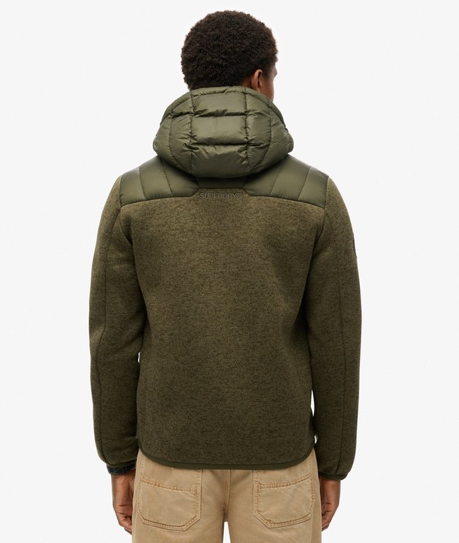 Hooded Knit Storm Hybrid Jacket