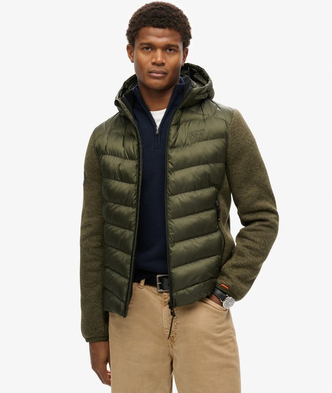 Hooded Knit Storm Hybrid Jacket