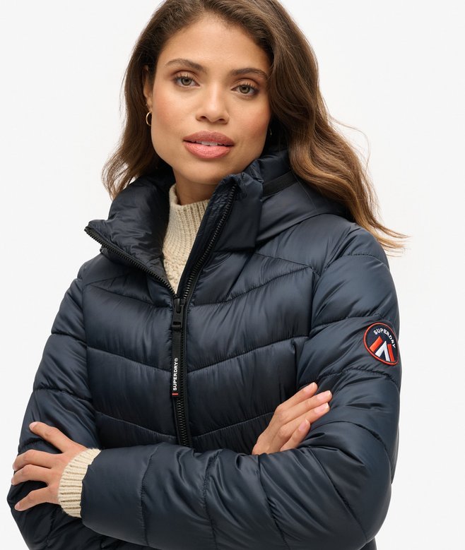 Hooded Fuji Quilted Padded Jacket