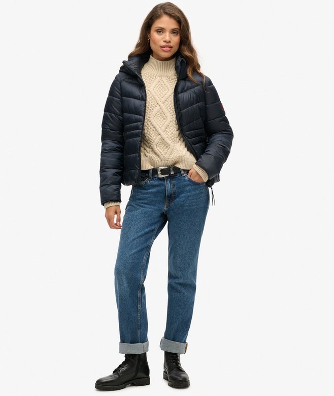 Hooded Fuji Quilted Padded Jacket