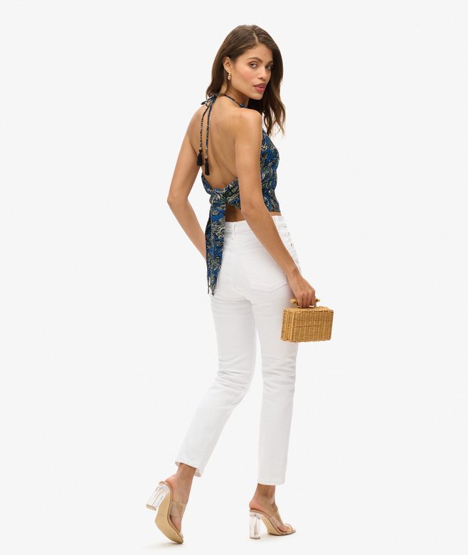 Paisley Print Halter Top