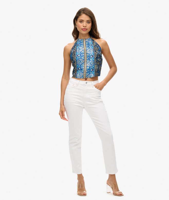 Paisley Print Halter Top