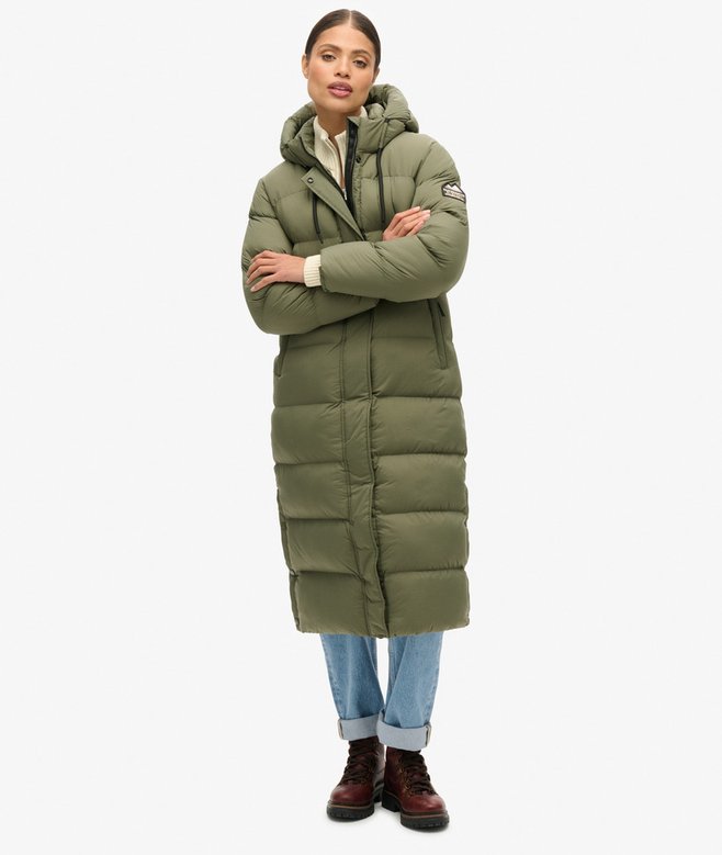 Rip-Stop Longline Puffer Coat