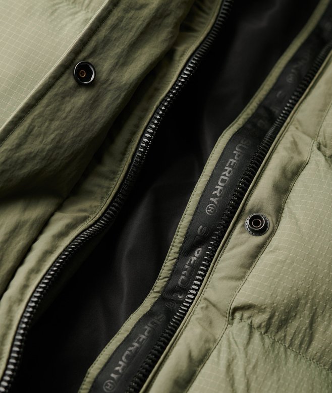 Rip-Stop Longline Puffer Coat