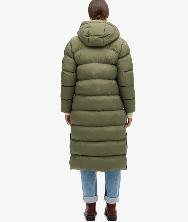 Rip-Stop Longline Puffer Coat