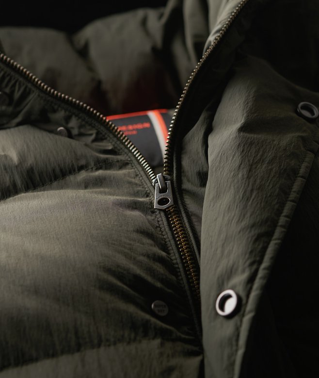 Hooded Longline Puffer Jacket