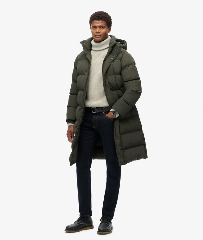 Hooded Longline Puffer Jacket