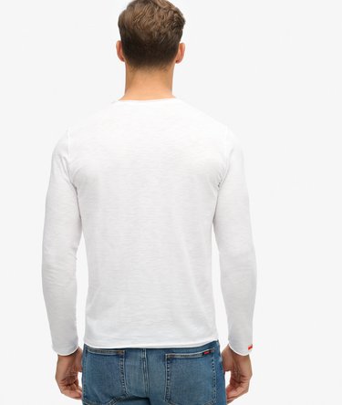 Raw Edge Slub Long Sleeve Top Image 4