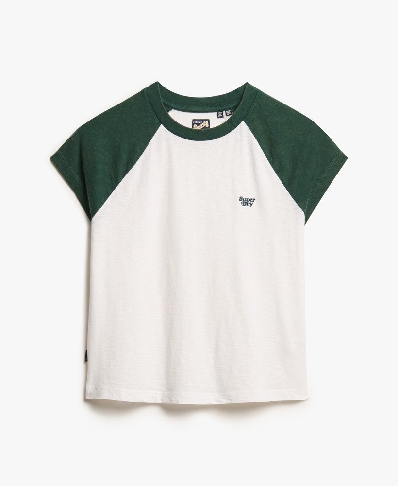 Superdry Essential Logo Raglan Slub Tee - T-shirt Donna Manica Raglan (Non Stampata) - 3