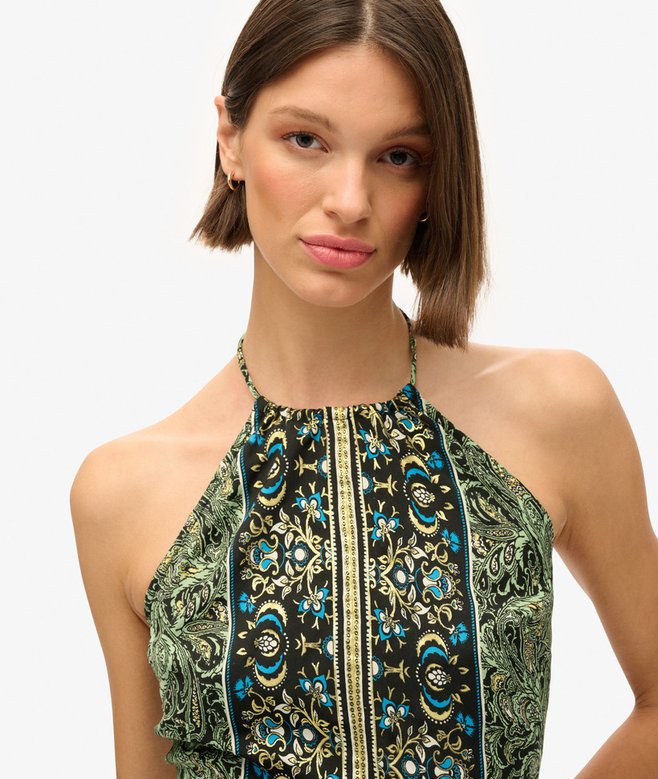 Paisley Print Halter Top