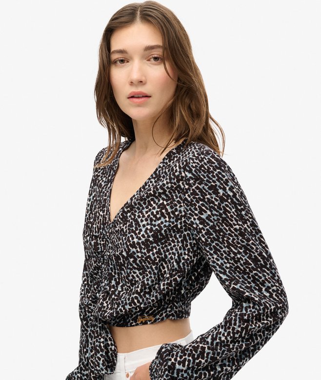 Vintage Tie Front Top