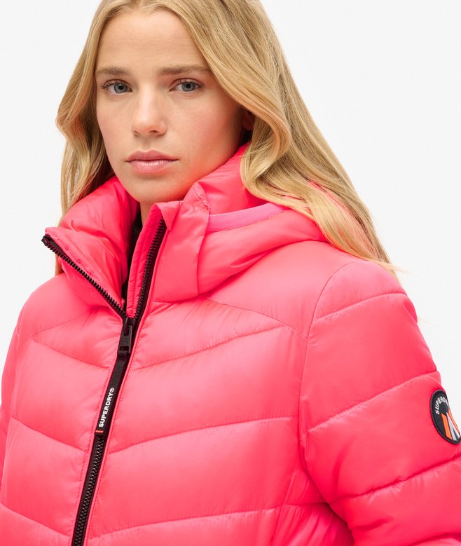 Hooded Fuji Quilted Padded Jacket