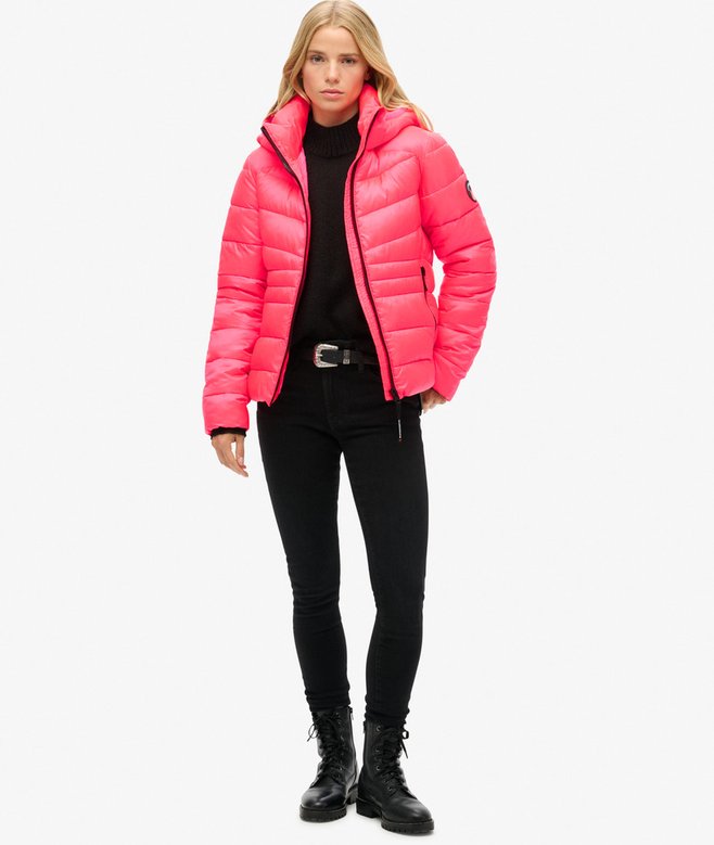 Hooded Fuji Quilted Padded Jacket