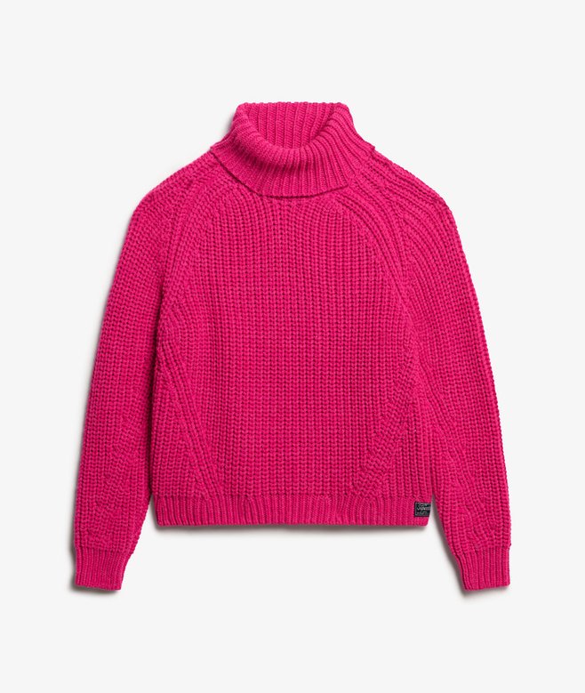 Slouchy Stitch Roll Neck Knit