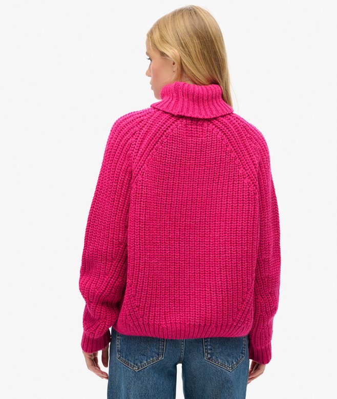 Slouchy Stitch Roll Neck Knit