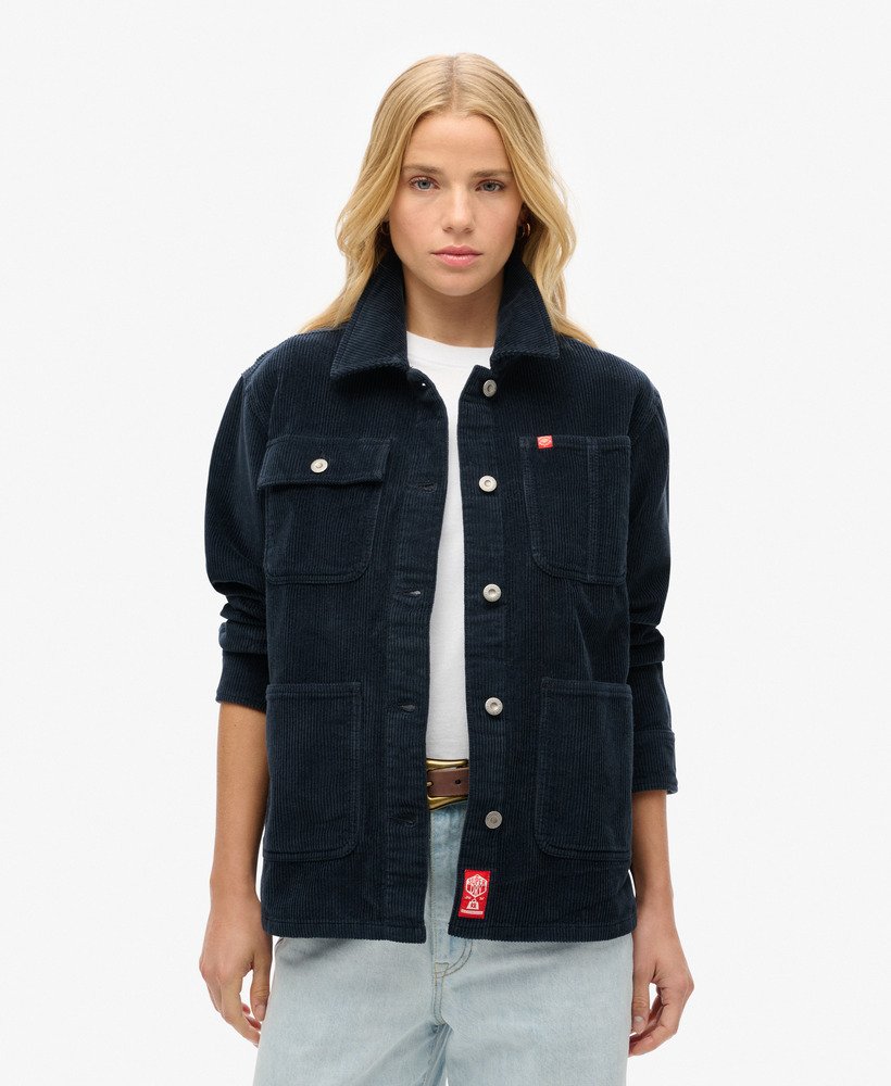 womens Corduroy Chore Jacket in Eclipse Navy | Superdry CA-EN