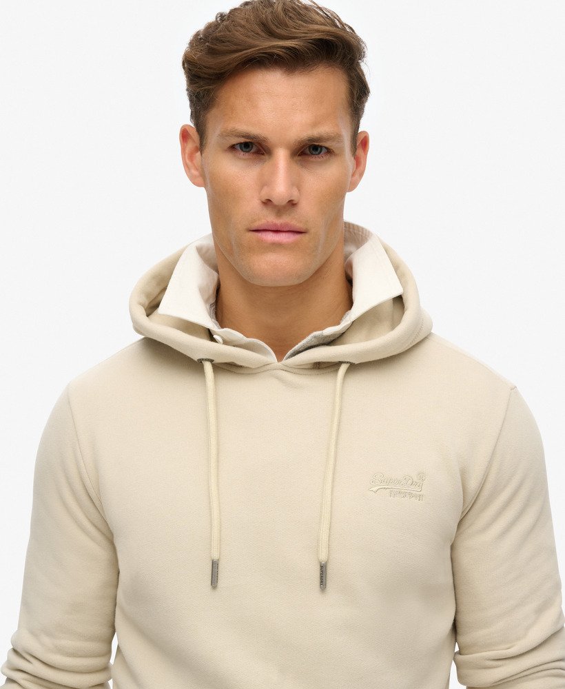 mens Essential Logo Hoodie in Light Stone Beige | Superdry US