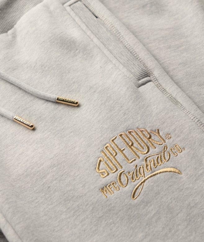 Luxe Metallic Logo Slim Joggers