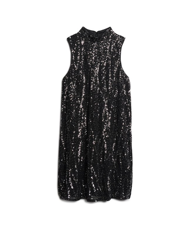 Sleeveless Sequin A Line Mini Dress