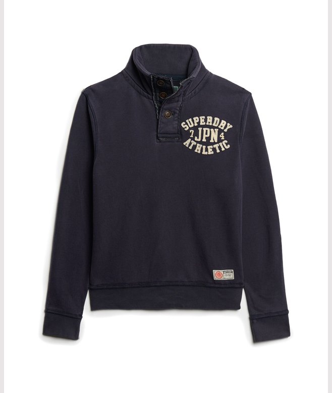 Vintage Athletic Half Button Jumper