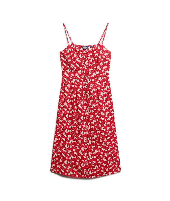 Robe caraco mi-longue boutonnée impriméeimprimé rose à petites