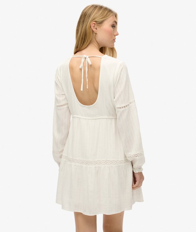 Ibiza Long Sleeve Tiered Mini Dress