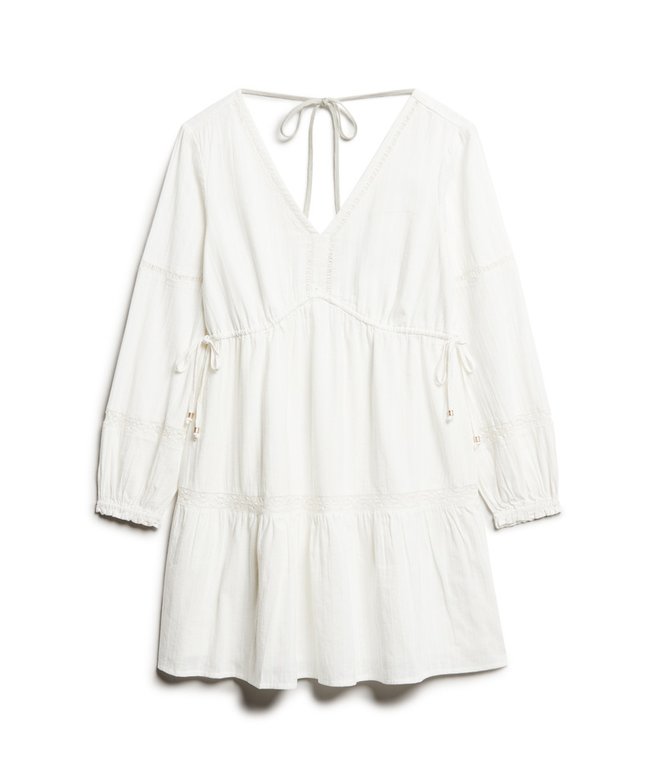 Ibiza Long Sleeve Tiered Mini Dress