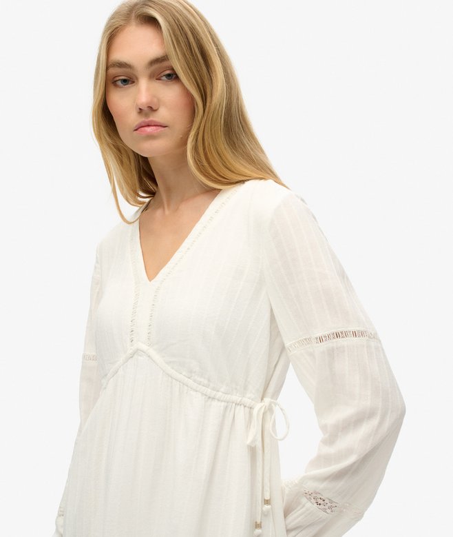 Ibiza Long Sleeve Tiered Mini Dress
