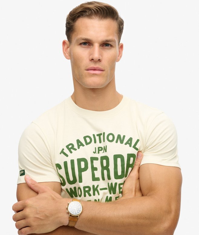 Superdry & Co MACHINED GOODS WORKWEAR - T-shirt con stampa - sea spray green/verde - Zalando