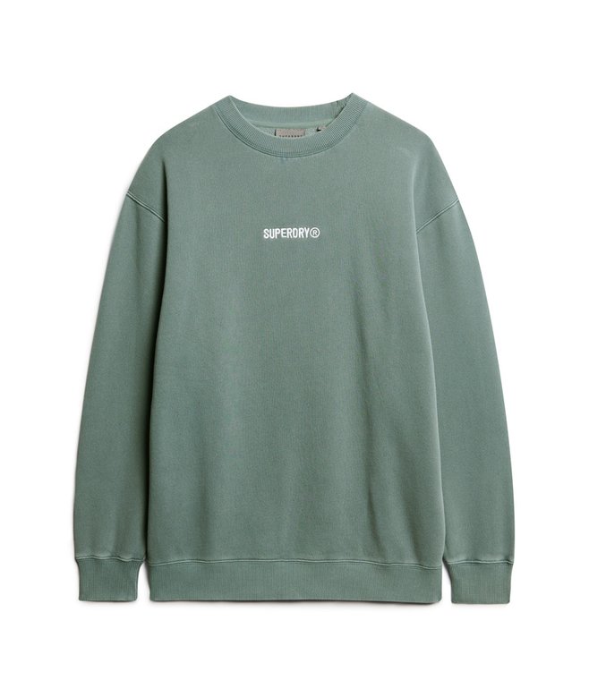 Micro Logo Graphic Loose Crew Sweatshirt