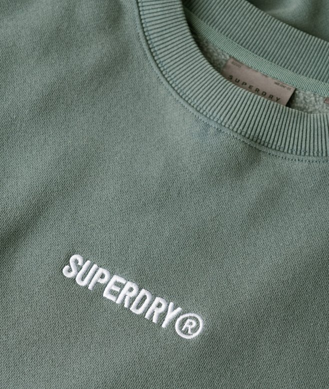 Micro Logo Graphic Loose Crew Sweatshirt