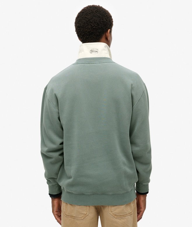 Micro Logo Graphic Loose Crew Sweatshirt