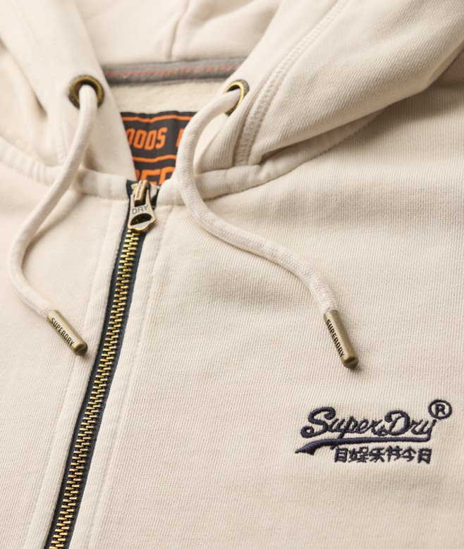 Essential Logo Washed Zip Hoodie