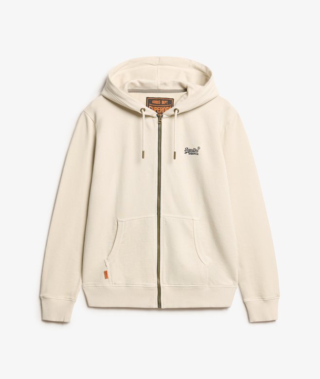 Essential Logo Washed Zip Hoodie