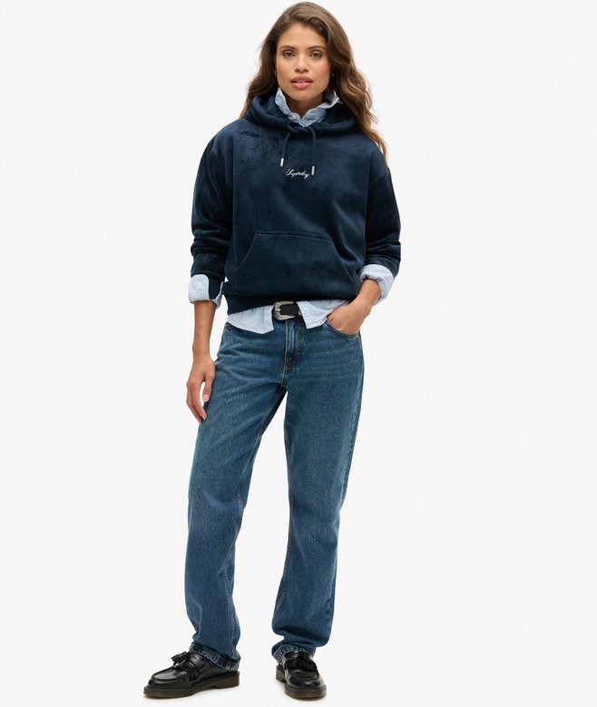 Country Club Velour Loose Hoodie