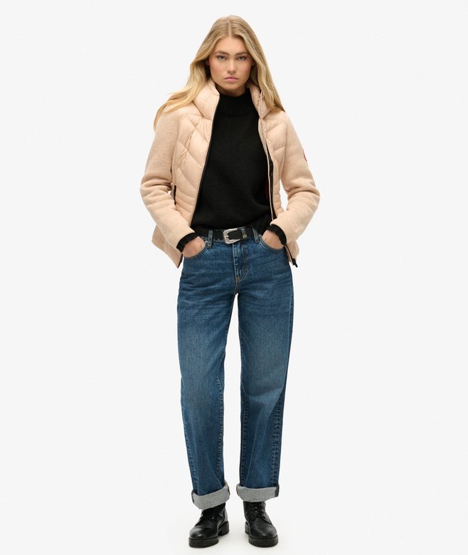 Hooded Storm Knit Hybrid Jacket