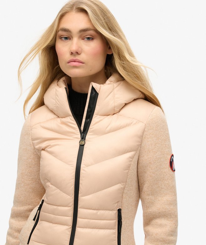 Hooded Storm Knit Hybrid Jacket