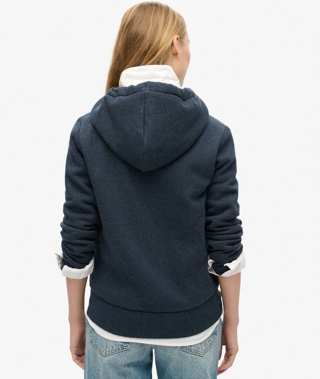 Luxe Metallic Logo Zip Hoodie