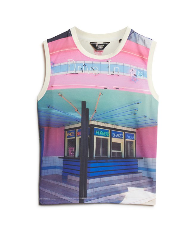Sub Print Vest Top